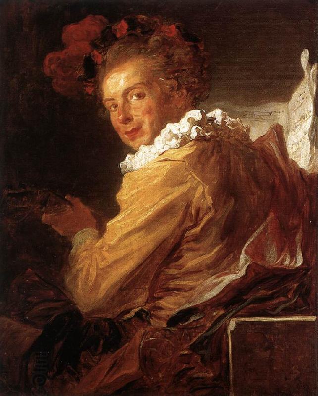 Jean Honore Fragonard Man Playing an Instrument China oil painting art